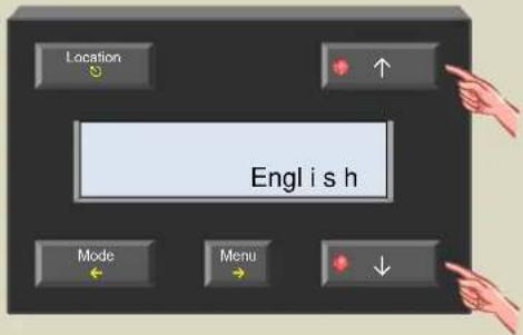 Location ↑ English Mode Menu