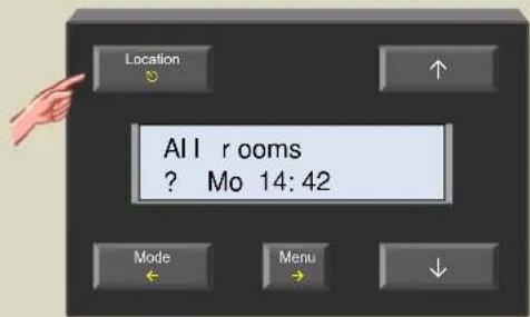 Location All rooms ? Mo 14: 42 Mode Menu