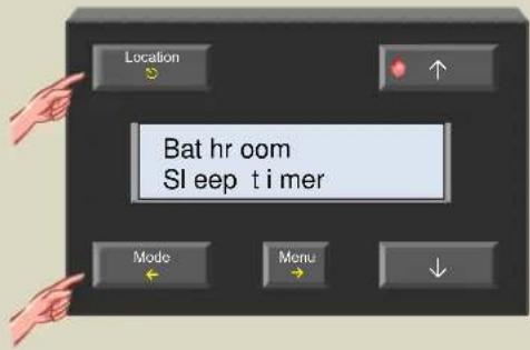 Location Bat hr oom Sleep timer Mode Menu