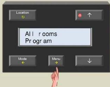 Location All rooms Pr ogr am Mode Menu