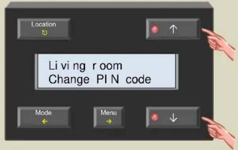 Location Li vi ng room Change PI N code Mode Menu