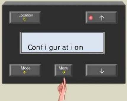Location Configuration Mode Menu