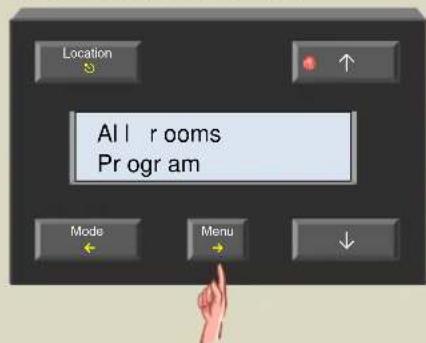 Location All rooms Pr ogr am Mode Menu