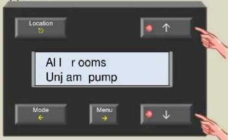 Location All rooms Unj am pump Mode Menu