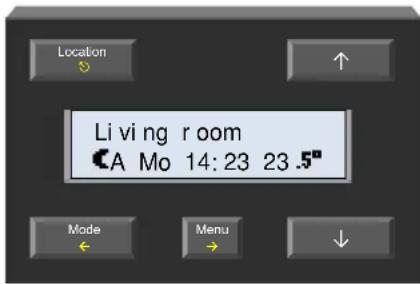 Location Li vi ng r oom CA Mo 14: 23 23 .5° Made Menu
