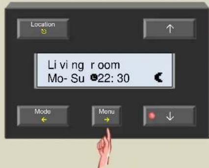 Location Li vi ng r oom Mo- Su 22: 30 Mode Menu