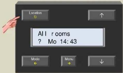 Location All rooms ? Mo 14: 43 Mode Menu