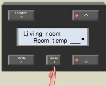 Location Living room Room temp ____ Mode Menu