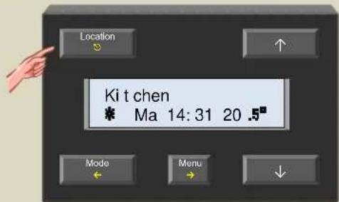 Location ↑ Kitchen * Ma 14:31 20 .5* Mode Menu