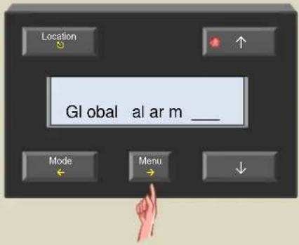 Location Global al ar m ____ Mode Menu