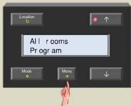 Location All rooms Pr ogr am Mode Menu