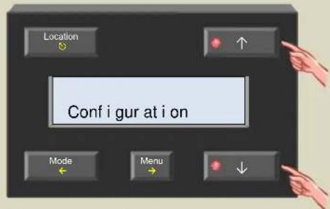 Location ↑ Config at i on Mode Menu