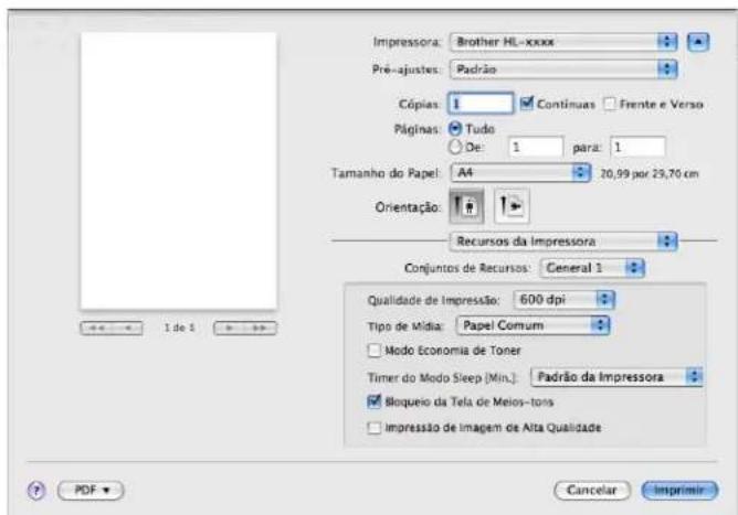 Impressora: Brother HL-xxxx Pré-ajustes: Padrão Cópias: 1 Contínuas Frente e Verso Páginas: Tudo para: De: 1 para: 1 Tamanho do Papel: A4 20,99 por 29,70 cm Orientação: Recursos da Impressora Conjuntos de Recursos: General 1 Qualidade de Impressão: 600 dpi Tipo de Mida: Papel Comum Modo Economia de Toner Timer do Modo Sleep [Min]: Padrão da Impressora Bloqueio da Tela de Meios-tons Impressão de Imagem de Alta Qualidade PDF Cancelar Imprimir