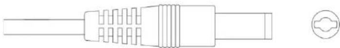 Technical line drawing of a plug with threaded end and connector (no text or symbols)