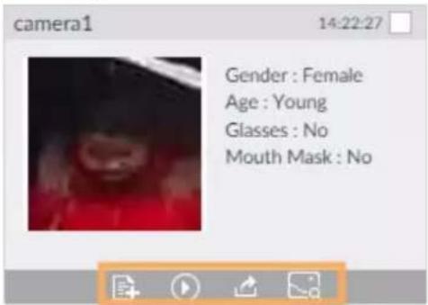 camera1 14:22:27 Gender : Female Age : Young Glasses : No Mouth Mask : No