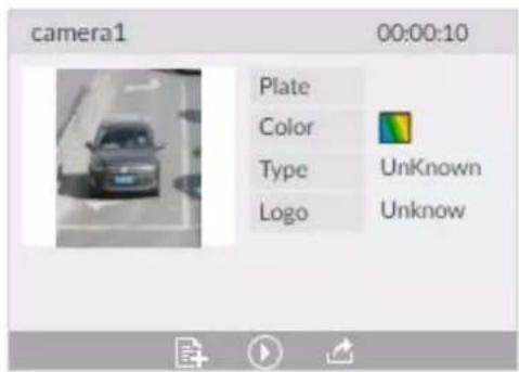 camera1 00:00:10 Plate Color Type UnKnown Logo Unknown