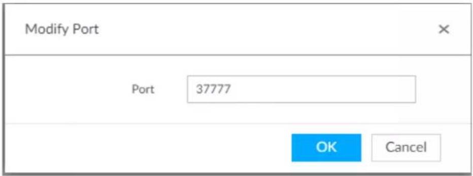 Modify Port Port 37777 OK Cancel