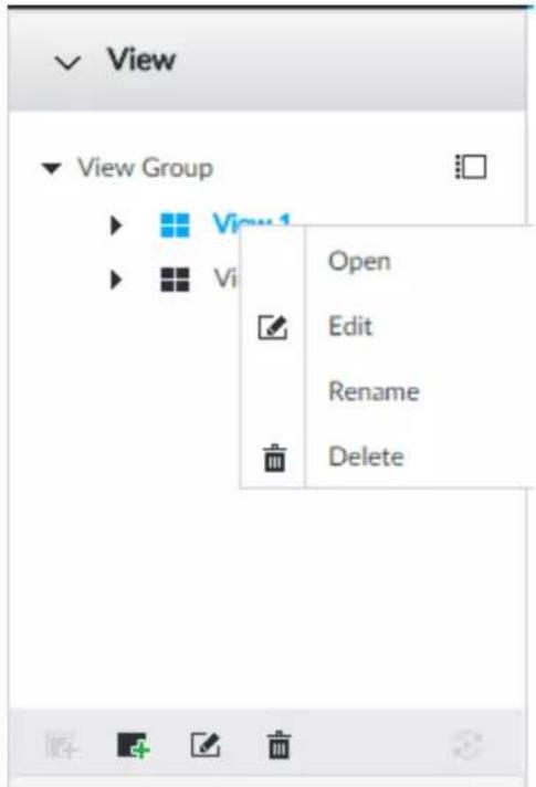 View View Group View 1 Open Edit Rename Delete
