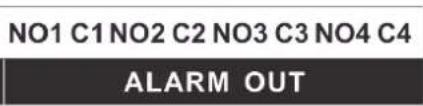 NO1 C1 NO2 C2 NO3 C3 NO4 C4 ALARM OUT