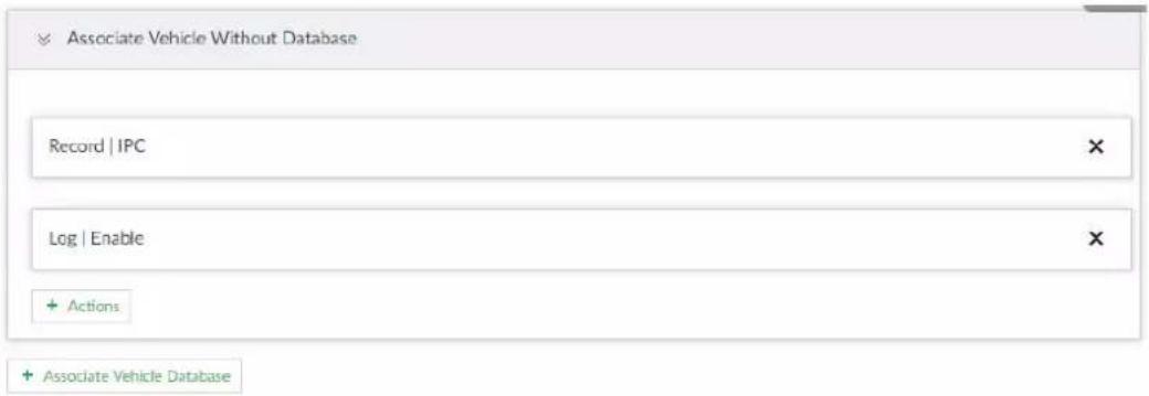Associate Vehicle Without Database Record | IPC Log | Enable + Actions + Associate Vehicle Database