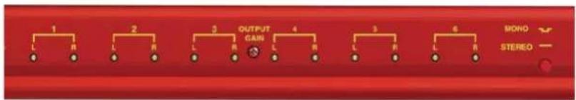 1 L R 2 L R 3 OUTPUT GAIN 4 L R 3 L R 6 MONO STEREO