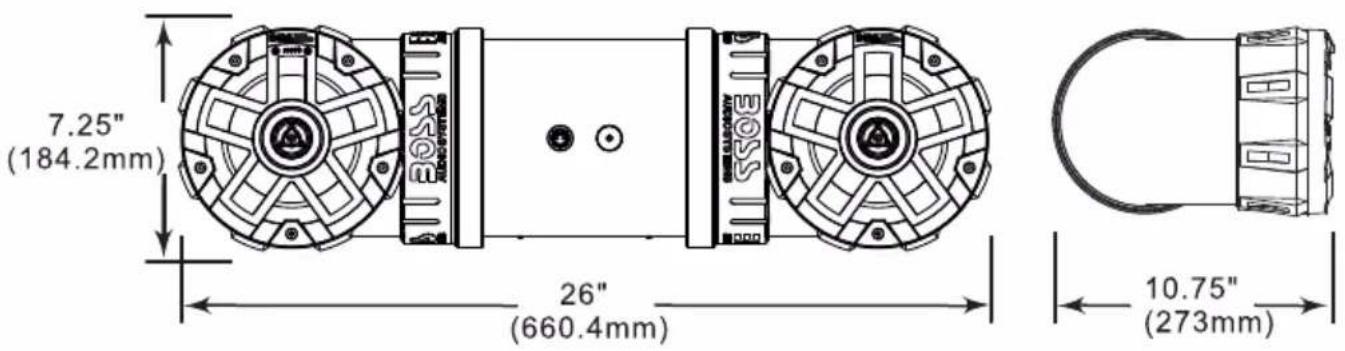 7.25" (184.2mm) 26" (660.4mm) 10.75" (273mm)