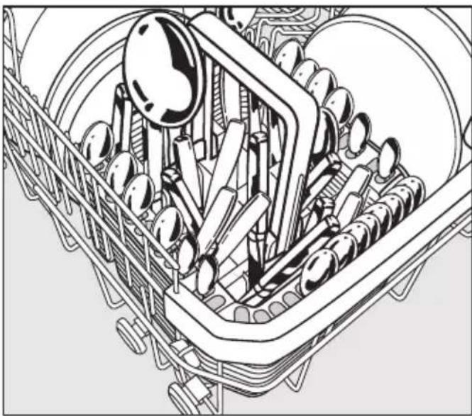 MIELE G 5310 SCi - Arrumação do cesto para talheres - 1
