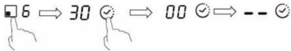 6 → 30 √ → 00 √ → -- √