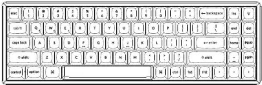 MSC 1 2 3 4 5 6 7 8 9 10 - - ← backspace Ins U tab = Q W E R T Y U I O P I I I end del caps lock A S D F G H J K L I ; - enter home #ptu shift Z X C V B N M < > / ? shift ^ pgn control option S4 34 ctrl In1 In2 < - >