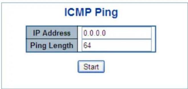ICMP Ping IP Address 0.0.0.0 Ping Length 64 Start