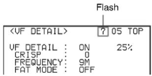 Flash VF DETAIL : ON 25% CRISP : 0 FREQUENCY : SM FAT MODE : OFF