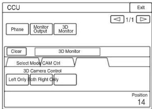 SONY HDFA-200 - Select a camera to be controlled in 3D mode with the buttons of 3D Camera Control on the CAM Ctrl tab. - 1