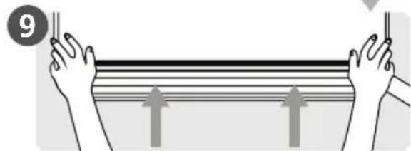 Illustration of two hands holding a horizontal bar with upward arrows, no text or symbols present