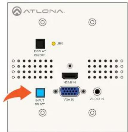 ATLONA DISPLAY ON/OFF LINK HDMI IN INPUT SELECT VGA IN AUDIO IN