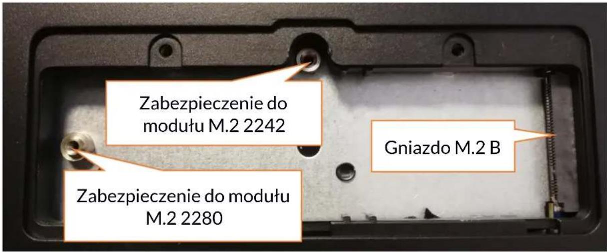 Zabezpieczenie do modułu M.2 2242 Gniazdo M.2 B Zabezpieczenie do modułu M.2 2280