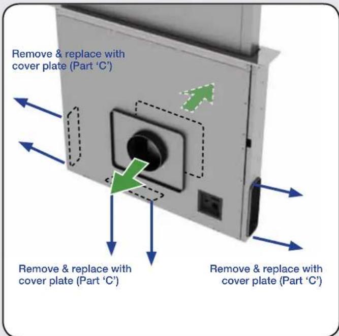 Remove & replace with cover plate (Part 'C') Remove & replace with cover plate (Part 'C') Remove & replace with cover plate (Part 'C')