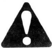 Black triangular warning symbol with exclamation mark (no text or numbers)