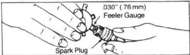 .030" (.76 mm) Feeler Gauge Spark Plug
