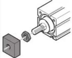 Festo EPCC-BS-32-125-3P-A - Fijar al vástago el elemento adosado - 7