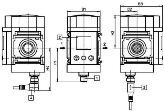Festo SFAM-62-1000L-TG12-2SA-M12 - Dimensiones SFAM-62 - 1