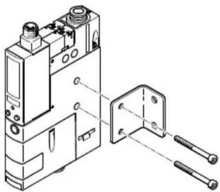 Festo OVEM-14-H-B-QO-OE-N-2N - Fijación con escuadra de fijación - 1