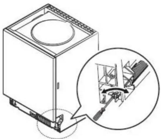Master Kitchen MKDW FS457010 E WH E - Step 3. Adjusting the door spring tension - 1