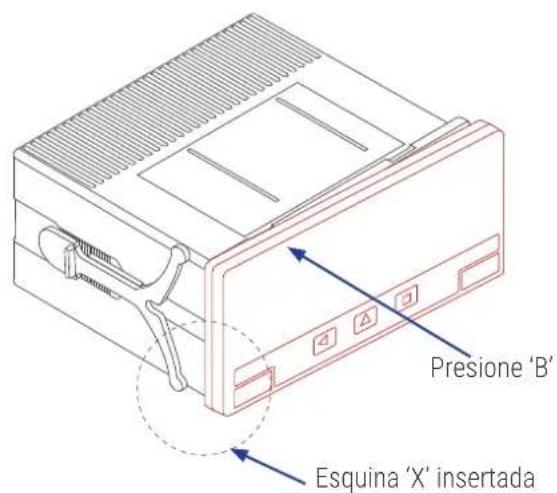 Presione 'B' Esquina 'X' insertada