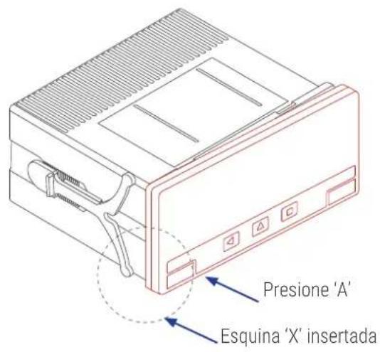 Presione 'A' Esquina 'X' insertada