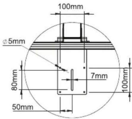 100mm Ø5mm 80mm 7mm 100mm 50mm