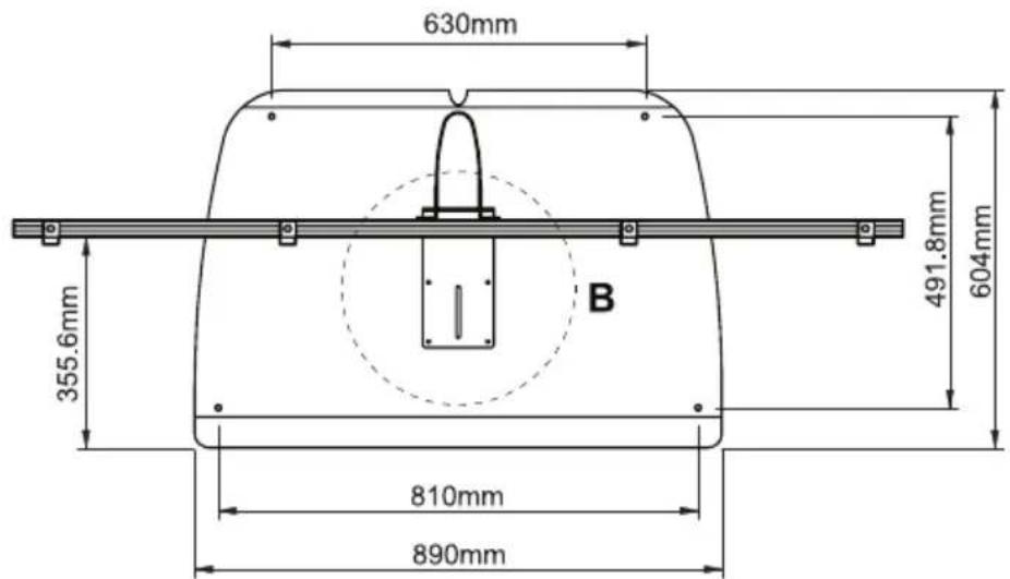 630mm 355.6mm 810mm 890mm 491.8mm 604mm B