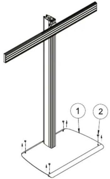 B-Tech BTF844 - Optional: Bolting the Stand to the floor - 1