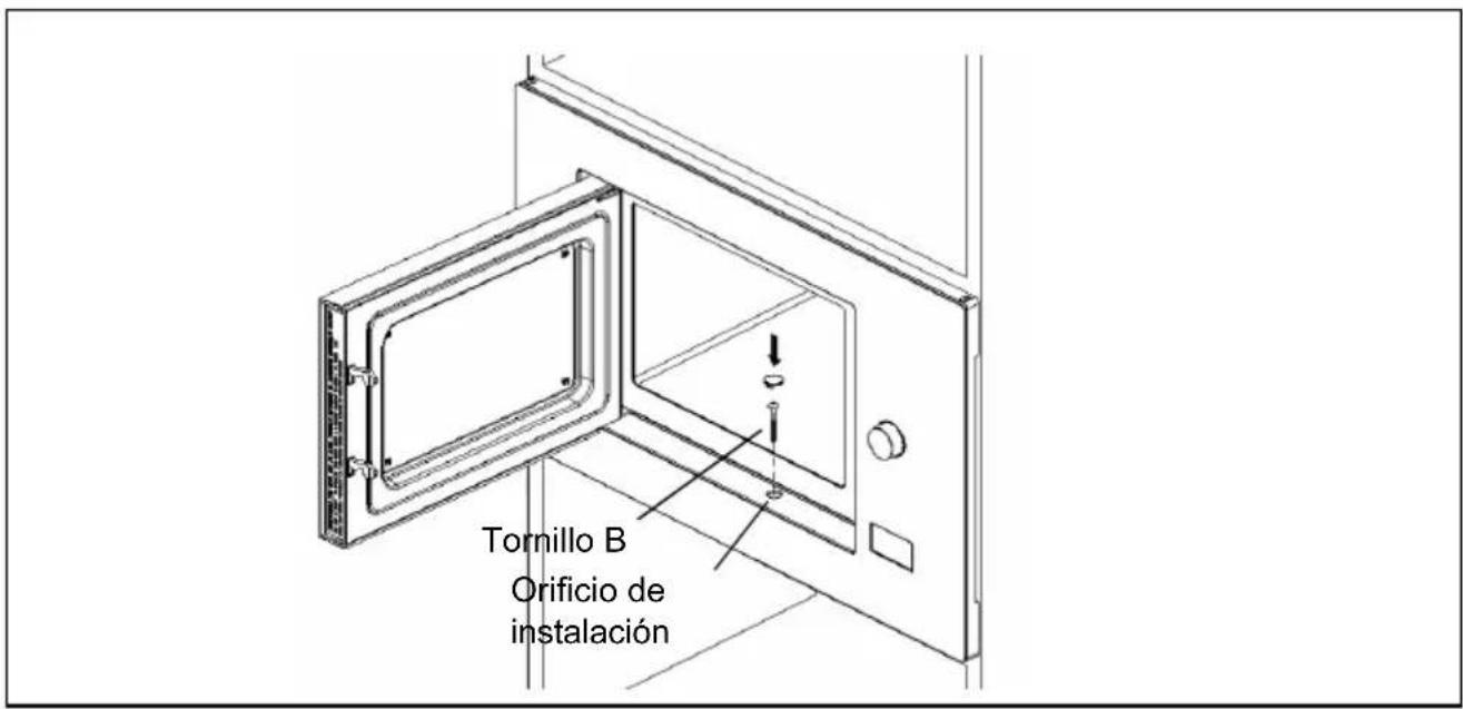 Tornillo B Orificio de instalación