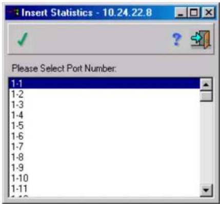 Insert Statistics - 10.24.22.8 Please Select Port Number: 1-1 1-2 1-3 1-4 1-5 1-6 1-7 1-8 1-9 1-10 1-11 1-12