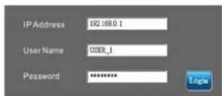 IP Address 192.168.0.1 User Name USBX_1 Password ******** Loga